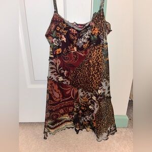 Patchwork Mini Dress/ Urban Outfitters